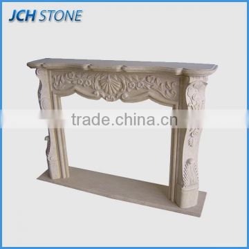 Fashion custom nature marble stone round fireplace