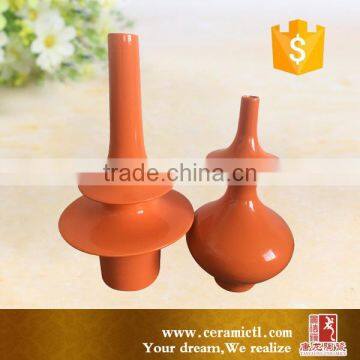 Modern Decorative Blue Glass Vase Ceramic Flower Vase photo-3