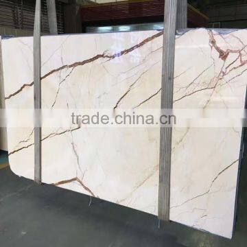 High Quality Polished Cream Color Natural Marble Big Slabs and Tiles BF12-03314a photo-2