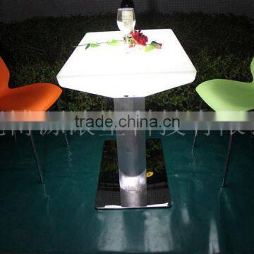 Led plastic children chair/colorful led bar table/aluminium stand led table