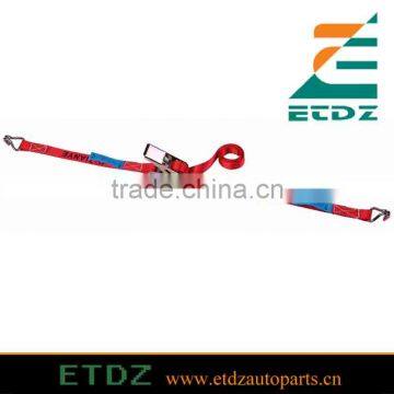 Red 2'' Ratchet Tie Down Strap with S-Hook
