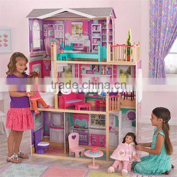 Best Design Big Size Kids Wooden Elegant Doll House Set With Furniture W06A227 photo-2