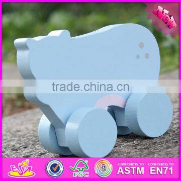 2017 New Products Kids Animal Toy Wooden Toy Wheels W04A317 photo-4