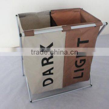 Home and Hotel Usage Double Laundry Sorter /2 Fashionable Light and Dark Basket for Laundry