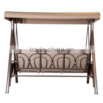 3 Seat Patio Swing Chair Metal Swing Chair With Steel Frame for Hot Sale photo-3