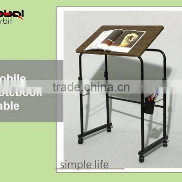 Workstation Steel Frame Rolling Computer Desk With Silding Keyboard Shelf photo-6