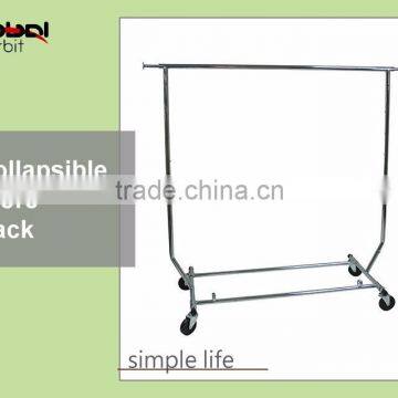 New Product Collapsible Clothing Display Folding Garment Hanging Rack photo-4