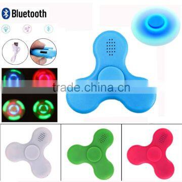 LED Light With Bluetooth Speaker Hand Fidget Spinner Gyro Desk Toys Anti-anxiety