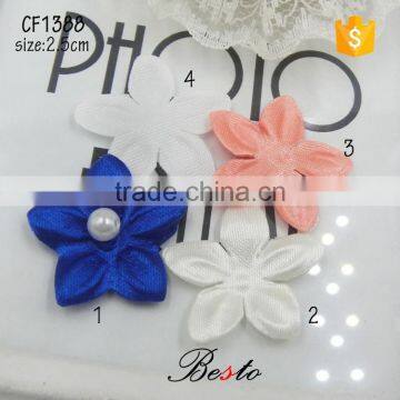 Beautiful small size pearl center flower petal for hat decoration