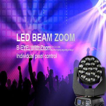 LED Moving Head Bee Eye 19X15W RGBW Zoom Stage Light