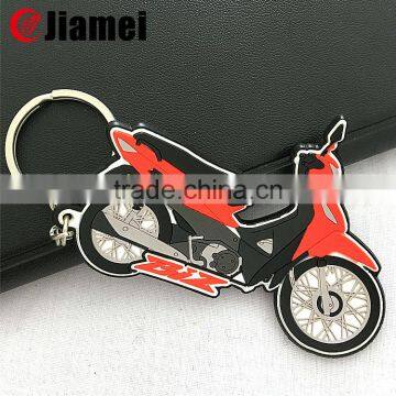 Professional Unique design soft rubber motorcycle keyring helmet