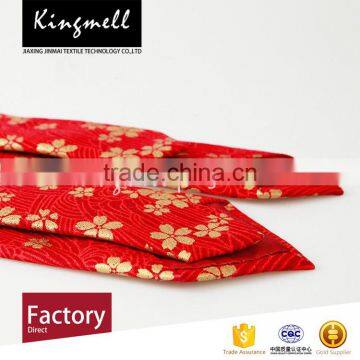 Custom Wine Red Digital Printed 100% Cotton Neck Ties Create Your Own Brand photo-3