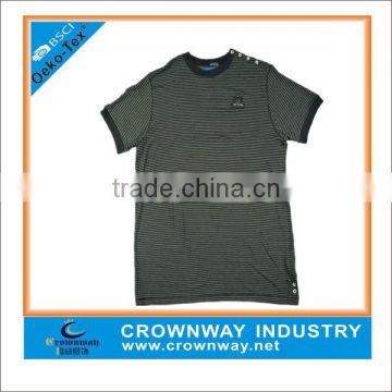 Wholesale striped t-shirt, embroidered t shirt manufacturing