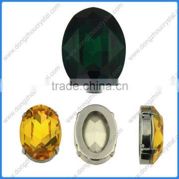 Rhinestone 3002 18*25mm Crystal Vitrail Medium Sew On Foiled Crystal Oval Fancy Stone photo-2