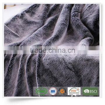 Heavy Weight Thick Warm 100% Polyester Rabbit Fur Blanket Tip Dye photo-3