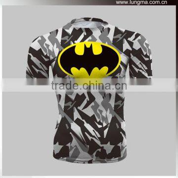 Spandex / Polyester Sublimation Short Sleeve Compression Shirts photo-2