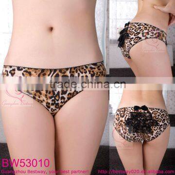 Very Hot Sale Young Girls Leopard Panties With Lace & Bow