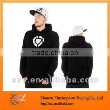 Cotton&Fleece Men Black Hoodies Fashion OEM Printing