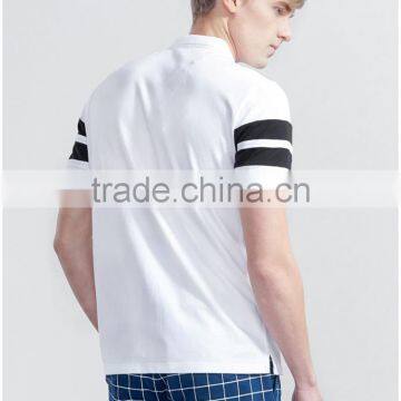 White Stripe Comfort Polo Shirt Design With Combination photo-3