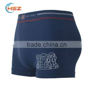 HSZ-0001 Free Sample Underwear Men Logo Waistband Private Labe Men Flat Underwear Boxer Briefs photo-3