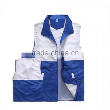 Chinese Factory Wholesale OEM Service Contrast Colour Polyester Workwear Work Vest