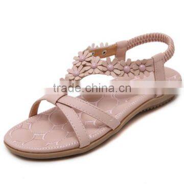 Zm50138b Plus Size Latest Shoe With Flower Women Fashion Sandals photo-2