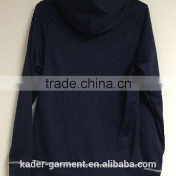 Unisex Pullover Hooded Sweatshirt Dark Blue Hoodie With Pocket photo-3