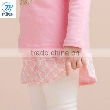 Winter Girls Short Pants And Legging Pices Jacquard Woolen Long Pant With Frill photo-3