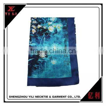 Ladies Beautiful Printing 100% Silk Square Scarf photo-3