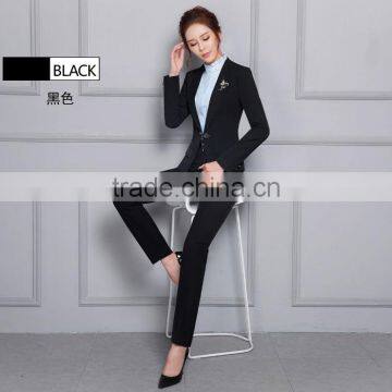 Black Grey Color Office Uniform Designs and Pictures Elegant Lady Office Uniform for Women