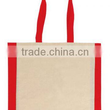 Full Color Print Tote Bag With Side Accents - Made From 6 Oz. Basic Cotton, Measures 16"H x 15"W x 3"D and Comes With Your Logo. photo-6