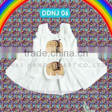 Thai girls cotton children's clothing dress outfit elephant design