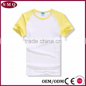 Wholesale high quality sports raglan plain cotton t-shirt