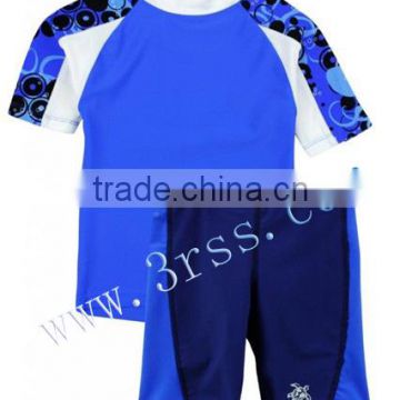 2014 boy's blue UPF50+ rash t shirt