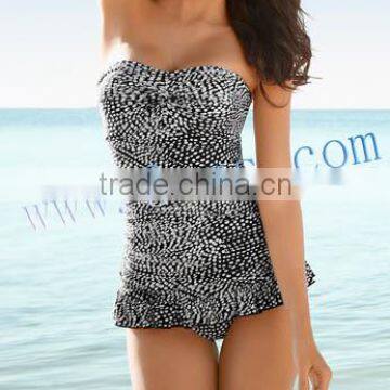 bandeau tankini swimwear print