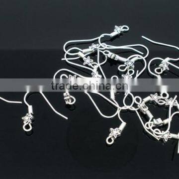25 Pairs Star Ear Wire Hooks Earring Findings 18x19mm photo-3