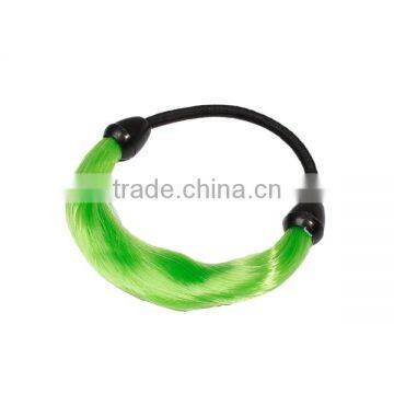 Chemical Fiber Ties Round Green Hair Elastics Ponytail Holders photo-2