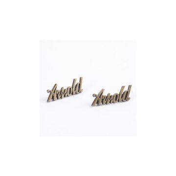 Brass Metal Letter Label For Garment