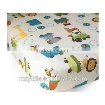 100% cotton percale fitted crib sheet