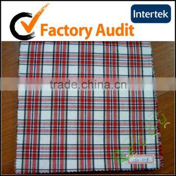 cotton yarn-dyed checked fabric