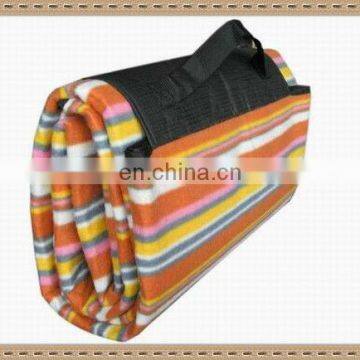 100% polyester polar fleece printed picnic blanket