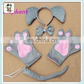 Tie Tail Paws Set Kids Halloween Party Elephant Animal Headbands HPC-0797