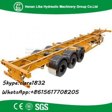 Widely used Liba Skeletal Skeleton Chassis Flatbed Platform Containersemi Trailer For Sale