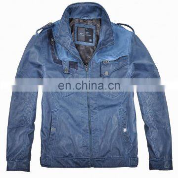 latest fashion mens spring slim fit handsome pu leather moto jacket