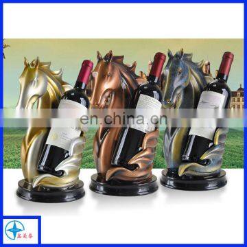 new design resin hot-selling horse wine- holder wine rack