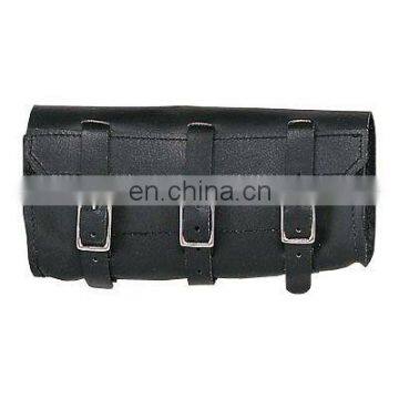 HMB-3009A LEATHER MOTORCYCLE TOOL BAG BUCKLES STYLE FORK BAG