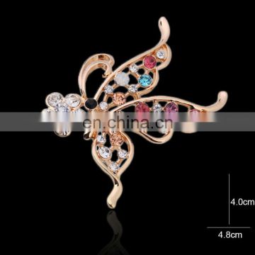 Wholesale Fashion korean crystal rhinestone butterfly brooch MB-0003