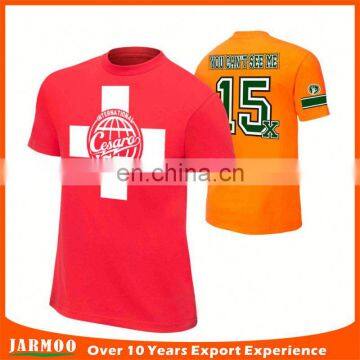 Hot Sale Orange Comfortable Plain White Fitted T-shirts photo-4