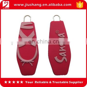 Red clear pvc fancy zip slider bags with embossed logo