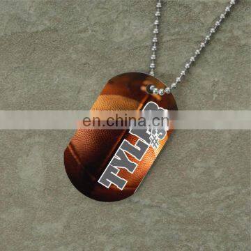 football printing custom dog tags for men